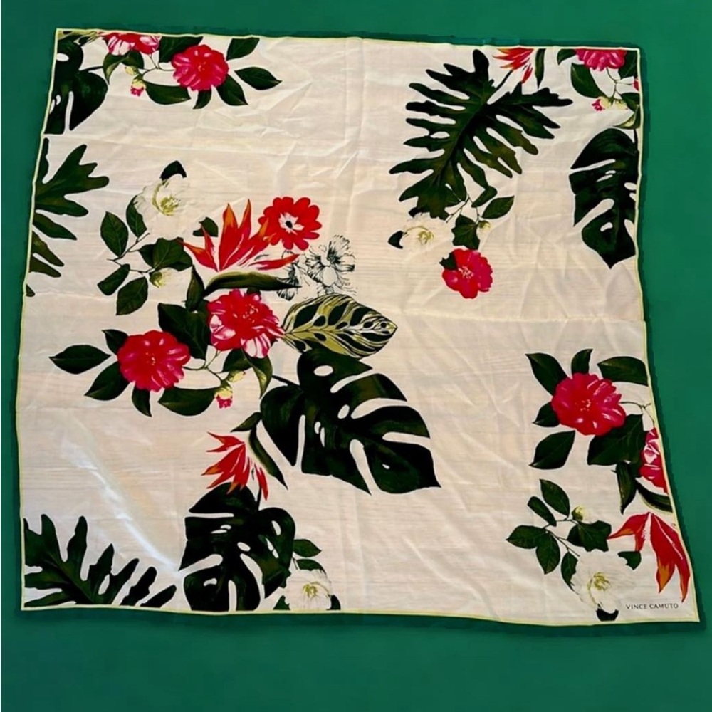 Vince Camuto Sheer Floral Tropical Scarf